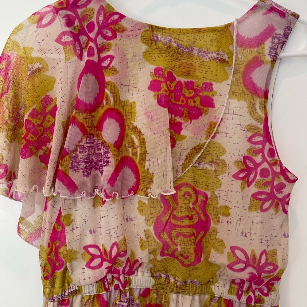 NEW BCBGMaxAzria Asymmetrical Hem Floral Dress.Size XS - Picture 11 of 16